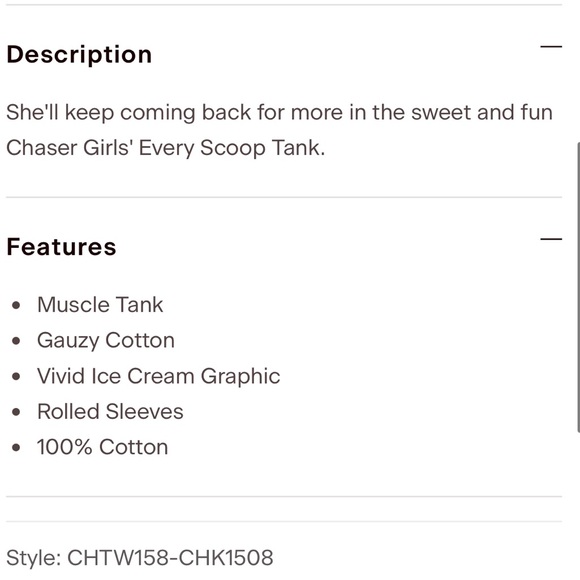 NWT- CHASER Youth Girls' Every Scoop Ice Cream Tank Top - Picture 9 of 9